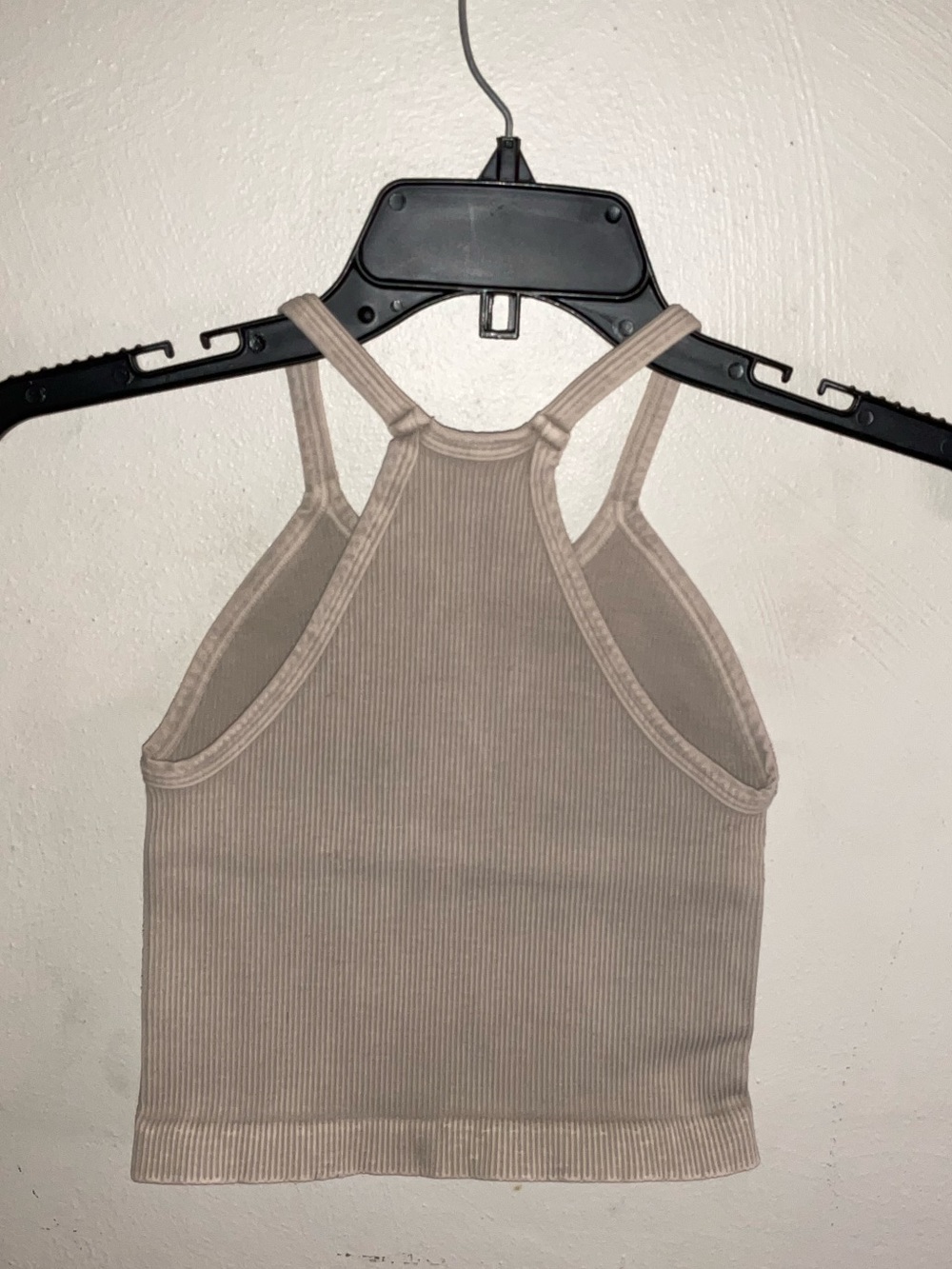 Free People Ribbed Racerback Crop Tank - Taupe - Picture 3 of 3